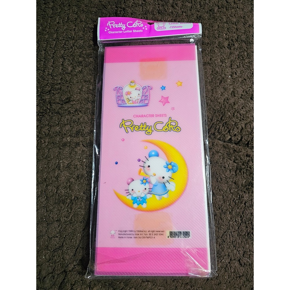Vtg Y2K Pretty CoRo Cute Cat Character Sheets Anime Stationery Letter Set Sealed